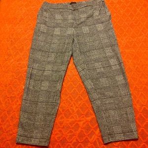 Banana Republic Hayden Plaid Flannel Cropped Pants